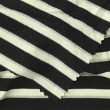Black Horizontal-Stripe Knit, Viscose, 230 gsm — photo 1
