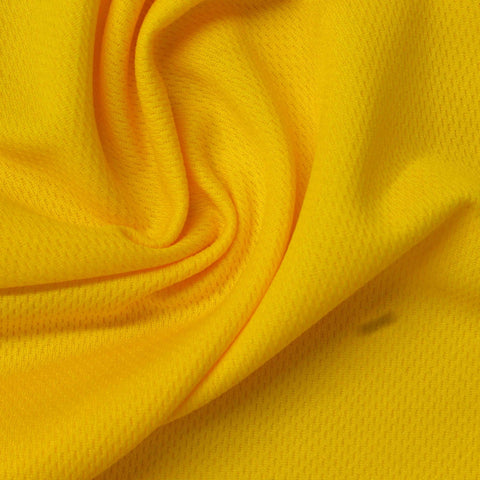 100% Polyester Birdseye Knit Fabric, 140 gsm, 160 cm — Yellow