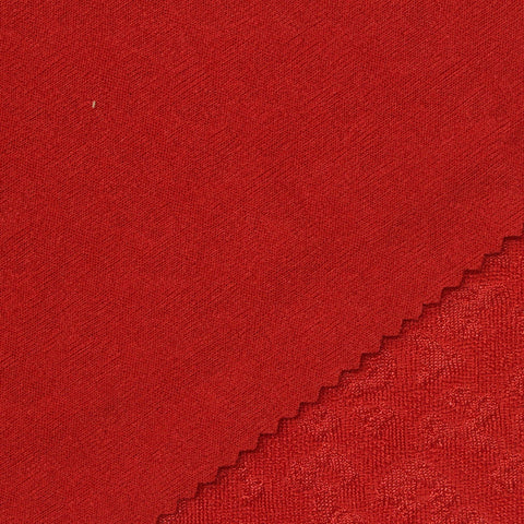 Red Tone-on-Tone Interlock Knit, Polyester