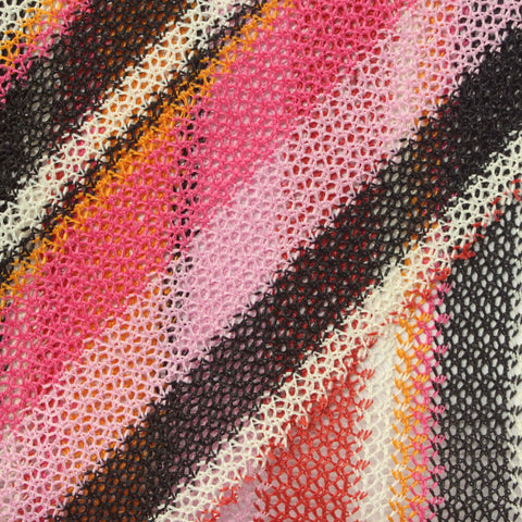 Multicolor Vertical-Stripe Lace, Polyester
