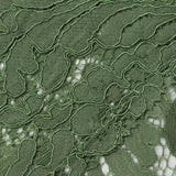 Olive Floral Lace, Cotton-Nylon — photo 1