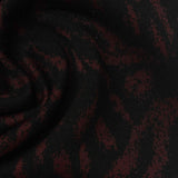 Dark Red Animal Print Interlock Knit, Polyester — photo 1