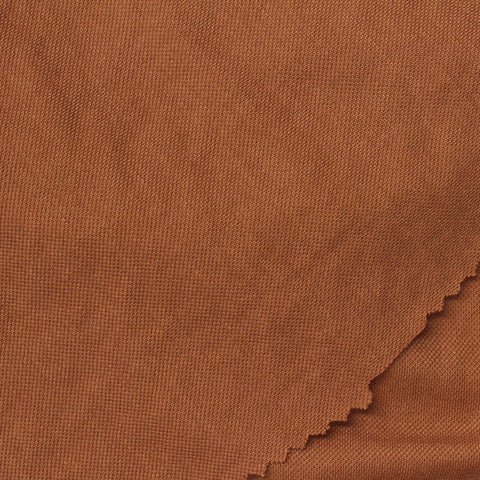 Rust Piqué Knit, Viscose-Nylon