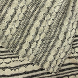 Cream Horizontal-Stripe Chunky Knit, Viscose-Poly, 185 gsm — photo 1