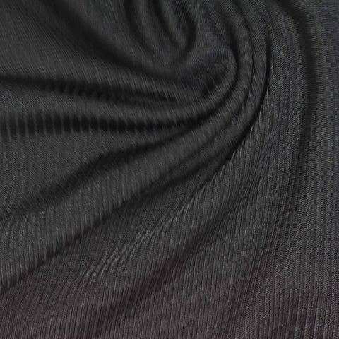Viscose Stretch Rib Knit Fabric, 260 gsm, 150 cm — Grey