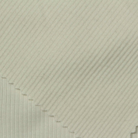 Polyester Viscose Stretch Rib Knit Fabric, 250 gsm — Green