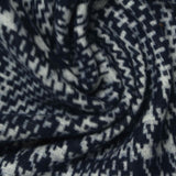 Black Houndstooth Ponte Knit, Poly-Viscose — photo 1