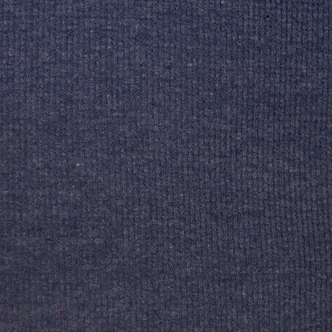 Dark Blue Heathered-Marl Chunky Knit, Poly-Cotton