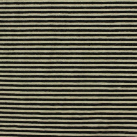 Black Stripe Jersey Knit, 226 gsm