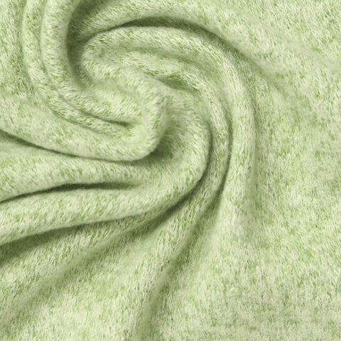 Light Green Marl Jersey Knit, Viscose-Poly, 223 gsm