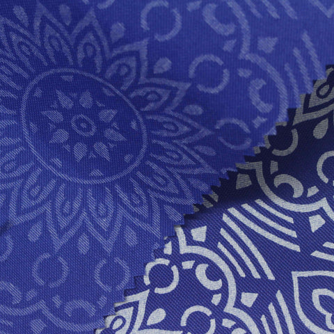 Blue Damask Jacquard