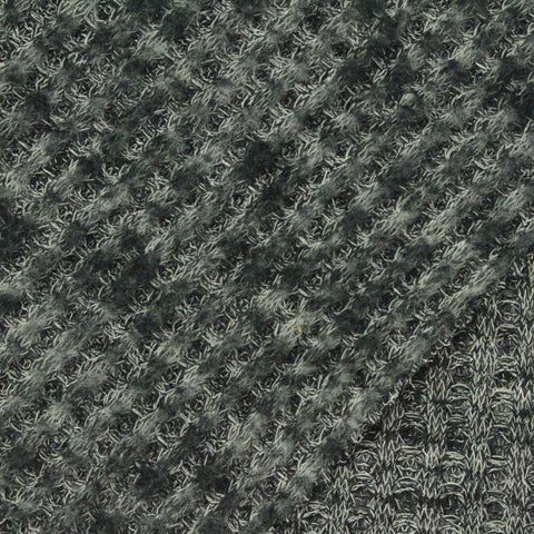 Dark Grey Marl Waffle Knit, Viscose-Poly, 210 gsm