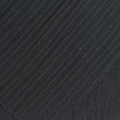 Black Ribbed Rib Knit, Poly-Viscose