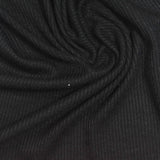 Viscose Stretch Rib Knit Fabric, 200 gsm, 150 cm — Black — photo 1