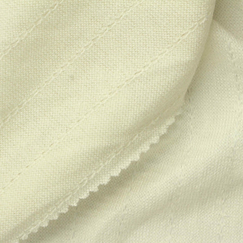 White Textured-Stripe Chunky Knit, Viscose-Poly