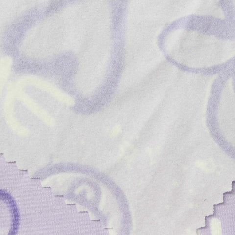 Purple Abstract-Heart Milk Silk Knit, Polyester