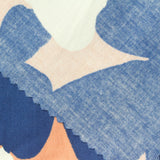 Blue Floral Twill, Cotton — photo 1