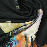 Black Abstract-Shell Jersey Knit, Viscose — photo 1