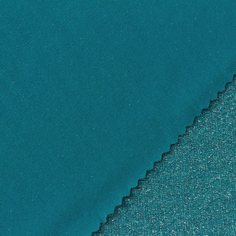 Teal Marl French Terry, Nylon