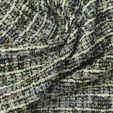 Jacquard Polyester Cotton Stretch Bouclé Fabric, 260 gsm, 156 cm — Black — photo 1