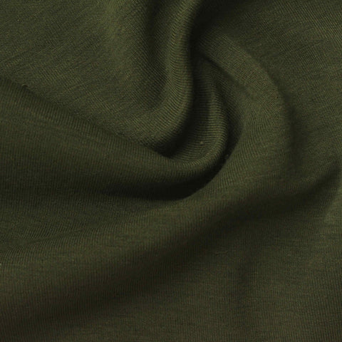 Dark Olive Scuba Knit, Cotton