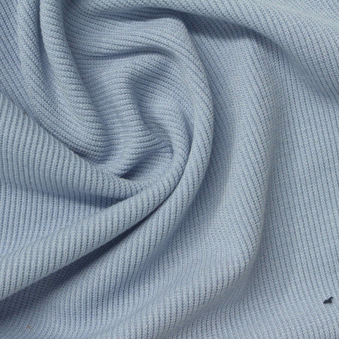 Polyester Stretch Rib Knit Fabric, 340 gsm, 120 cm — Blue
