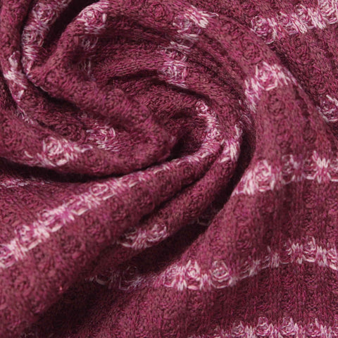Jacquard Polyester Stretch Waffle Knit Fabric, 230 gsm, 168 cm — Purple
