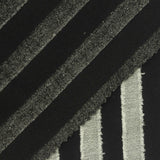 Black Vertical-Stripe Jersey Knit, Viscose-Poly — photo 1
