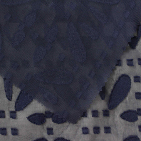 100% Polyester Chiffon Fabric, 78 gsm, 145 cm — Blue