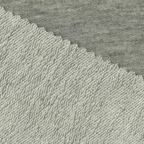 Light Grey Marl French Terry, Poly-Viscose, 200 gsm