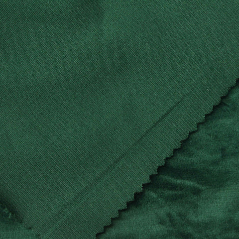 Polyester Stretch Velvet Fabric, 260 gsm, 188 cm — Green