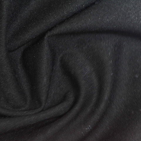 Viscose Nylon Stretch Bengaline Fabric, 270 gsm, 150 cm — Black, ref EF-269835