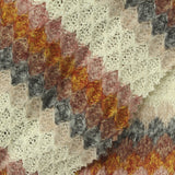 Cream Bold-Chevron Chunky Knit, Polyester — photo 1