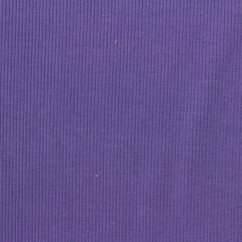 Cotton Polyester Stretch Rib Knit Fabric, 447 gsm, 145 cm — Purple