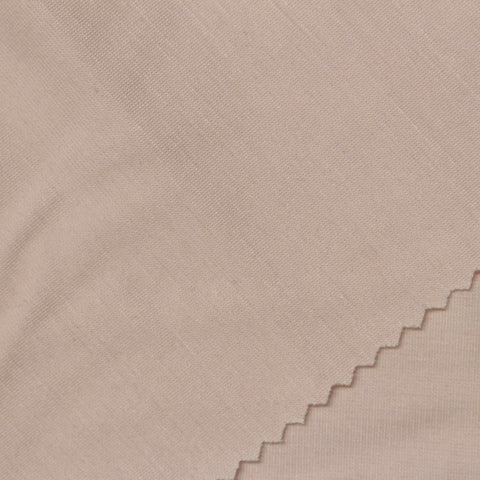 Viscose Nylon Stretch Ponte Knit Fabric, 220 gsm, 163 cm — Beige