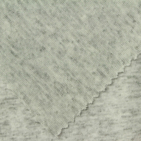 Heather Grey Marl Jersey Knit, Poly-Linen, 140 gsm