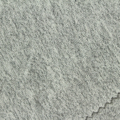 Grey Heathered-Marl Jersey Knit, Poly-Viscose, 200 gsm