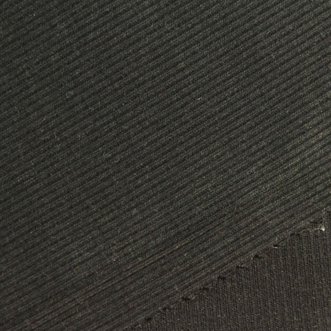 Black Rib Knit, Poly-Cotton