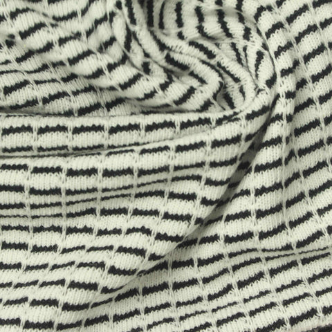 Black Dash Chunky Knit, Cotton-Poly