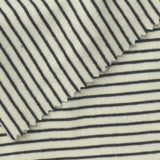 Dark Grey Horizontal-Stripe Rib Knit, Cotton, 240 gsm — photo 1