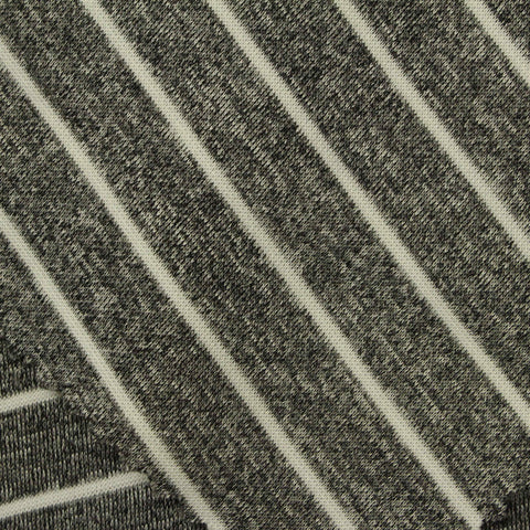 Light Grey Horizontal-Stripe Scuba Knit, Polyester