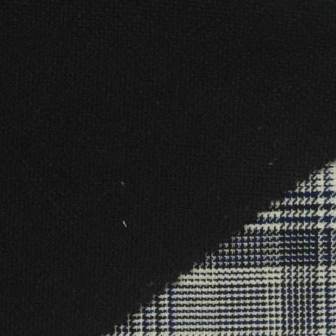 Navy Plaid Woven, Poly-Viscose