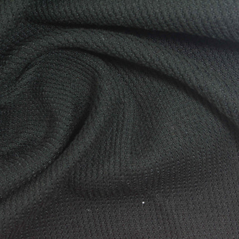Polyester Stretch Waffle Knit Fabric, 260 gsm, 160 cm — Grey