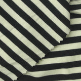 Black Horizontal-Stripe Rib Knit, Modal-Acrylic — photo 1