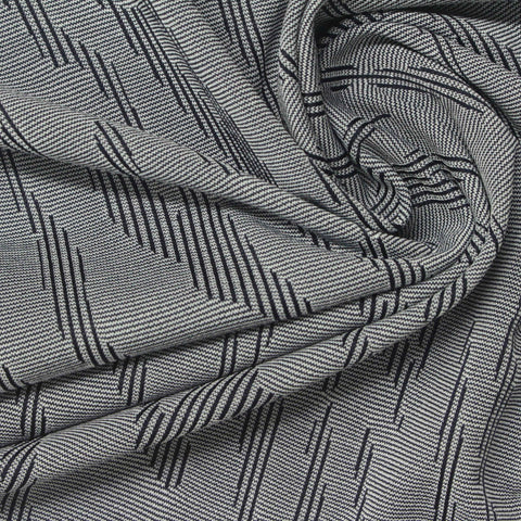 Dark Grey Vertical-Dash Jacquard, Polyester