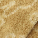 Tan Irregular-Animal Print Sherpa Fleece, Polyester — photo 1