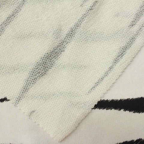 Black Zebra French Terry, Polyester