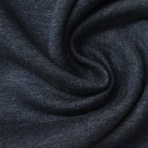 Dark Blue Marl Scuba Knit, Viscose-Poly