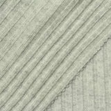 Light Grey Marl Rib Knit, Poly-Viscose, 260 gsm — photo 1