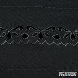 Black Floral Knit, Polyester, 285 gsm — photo 1